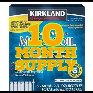 10 MONTH SUPPLY Kirkland Extra Strength Minoxidil